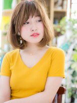 カバーヘア ブリス 上尾西口店(COVER HAIR bliss)&nbsp;外国人風ハイライト前下がり小顔カールボブc5上尾20代30代40代