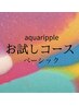 アクアリップルお試しコース1　カット＋カラー＋トリートメント￥9702
