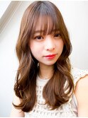 20代30代40代大人可愛い韓国ヘアミルクティベージュハイトーン