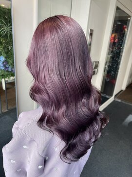 ダブル アンダーバー サロン(W_SALON) 【W_SALON 河原町】ディープパープル/暗髪/韓国風巻き髪