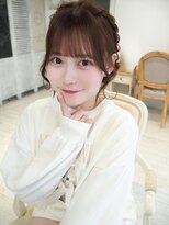 ミミバイカシュカシュ(mimi by cache cache)&nbsp;シースルーバングツインお団子ヘア