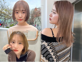 ロンドワン 三宮元町(Lond one)の写真/ケアブリーチでダメージレスなインナーカラー、ダブルカラーで可愛く☆薬剤にも細かなこだわり[三宮/元町]