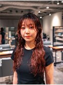 CAF河内　ロングパーマ　ブリーチパーマ　大阪