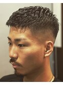スキンフェード アイロンパーマ
