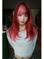 クペウ アエレ(cope'u aele)&nbsp;赤とペールピンクのブロックカラー