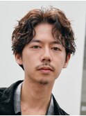 仙台フェザーパーマセンターパートフェザーショート毛流れ強め◯