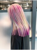 ハイトーンロング顔周りレイヤーダブルカラー_ba572091