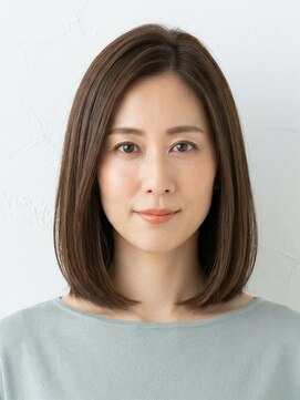 と和×美髪クリニック 巣鴨店 小顔ボブ。大人可愛い清潔感とツヤの上品ワンレン