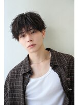 フラッグ ヘアー 天神西通り店(Flag HAIR)&nbsp;ニュアンスパーマセンターパート毛流れツイストスパイラル