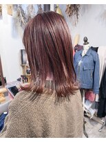 ヘアーアンドアトリエ マール(Hair&Atelier Marl)&nbsp;【Marl】ピンクラベンダーカラー×外ハネミディ
