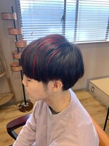 アンプヘア(amphair) 赤メッシュ