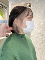サンク 原宿 表参道(cinq)&nbsp;ダブルカラーケアブリーチインナーカラーイルミナカラーミニボブ