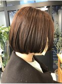 切りっぱなしボブ/ボブ/地毛風ストレート/縮毛矯正/ストレート