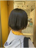 縮毛矯正でまとまるショートボブオン