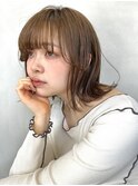 ふわっと動きが可愛い長めbob