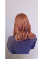ヘアープロデュース ラピセット 松山(Lapset)&nbsp;20代30代40代ブリーチなしオレンジブラウンくびれミディ