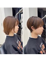 イヴォークトーキョーオーサカ(EVOKE TOKYO osaka)&nbsp;個性派ショート マッシュ 似合わせ 骨格補正 ブラウンカラー