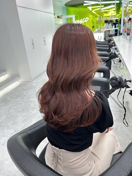 ディスコ 銀座(DISCO) ブリーチなしで作るピンクベージュ