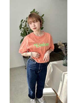 ムード タテマチ(mood tatemachi) ミルクベージュ×耳掛けボブ