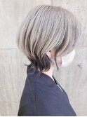 ホワイトベージュ×ブラックインナーショートウルフ小田急相模原
