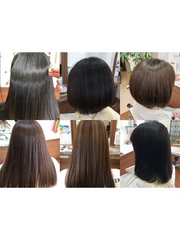 縮毛矯正とは思えない、自然で柔らかなストレートに！思わず触れたくなるような、柔らかな質感に♪