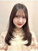 韓国風/レイヤー/小顔/前髪カット/髪質改善/グレージュ/透明感