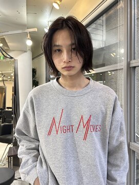 メゾンアクア 表参道(Maison ACQUA) =メンズボブ/ダークアッシュ/ニュアンスパーマ／MAN’S HAIR