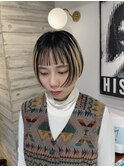 ルーツカラーアンブレラカラーエンドカラーインナーカラーボブ