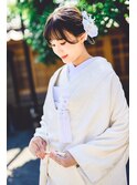 白無垢＆シニヨンアップスタイル