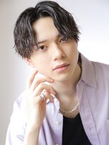 ルーシー 渋谷(LUCEY)&nbsp;センターパートフェザーパーマシャドウパーマメンズパーマ