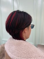 シャルティア(SHALLTIA) デザインカラー/ツートーンカラー/ワインレッド/ブラック/個性派