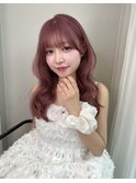 【MISAKI】ローズピンク/韓国風ヘア/レイヤーカット
