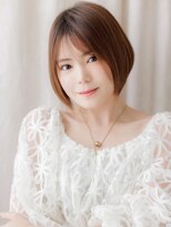 カバーヘア ブリス 大宮西口(COVER HAIR bliss)&nbsp;ウォームブラウン/顎ラインボブ/小顔ボブ/小顔ショート/30代e