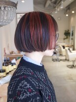 メグリ(meguri)&nbsp;ハイライト　デザインカラー　ショートボブ