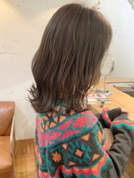 スタジオ ノル(studio noll) 切りっぱなし×ミルクティーグレージュ(佐田　真幸)