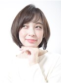 大人ひし形ショートボブ ＃大人かわいい＃前髪＃ココアブラウン