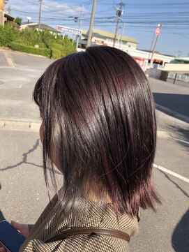 マイスペース(MY SPACE) ボブインナーカラー☆パープルグレー♪