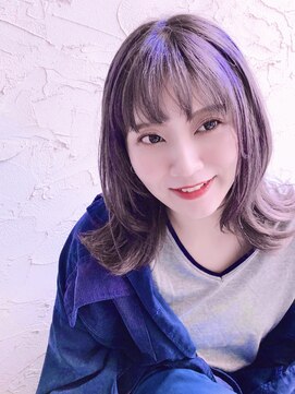 ナナカバイミーツハンド(nana.ca by meetsHAND) 韓国風ラベンダー × くびれシースルーバング