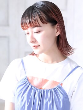 無垢(muku) 大人可愛い小顔美髪ツヤ髪チェリーブラウンカールボブB4