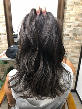 ハサミバイアトリエナガノ 千葉(8sami by atelier nagano) デザインカラー/レイヤーカット/ウエットヘア/オリーブベージュ