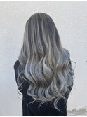#バレイヤージュ #カラー #外国人風カラー #グレー #新居浜
