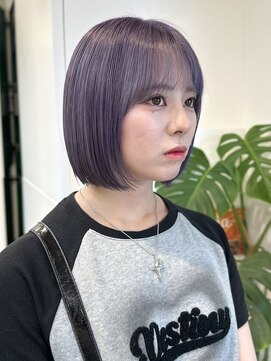 サンクプロジェクト(cinq PROJECT) 韓国風顔周りレイヤーカットミルクティーベージュブラウンカラー