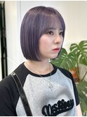 韓国風顔周りレイヤーカットミルクティーベージュブラウンカラー
