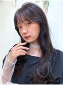 韓国風ロングスタイル　アッシュグレージュ　レイヤーカット