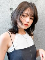 エインアンリー 表参道(AIN.ANLY.) ◯耳かけボブパーマオリーブベージュボブウェーブミディアム小顔