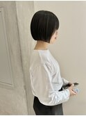 YOKE 切りっぱなしボブミニボブ髪質改善オリーブアッシュ艶髪