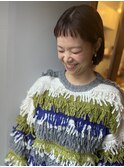前髪ありミニボブ/30代/40代