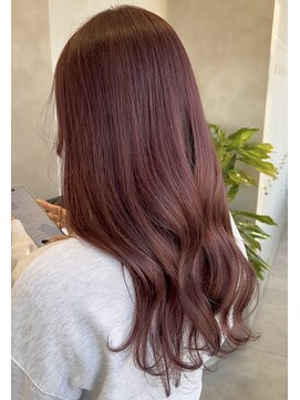 エレノア 枚方(Eleanor) 透明感ピンクブラウン（ブリーチあり）@飛鳥