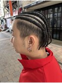 メンズ地毛コーンロウ