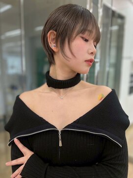 ユーフォリア エヌ 池袋サンシャイン通り店(Euphoria +n) 大人の耳かけミニボブ*切りっぱなしボブ*ショートボブカット